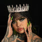 "BLACK WIDOW" Beaded Headdress