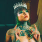 "BLACK WIDOW" Beaded Headdress